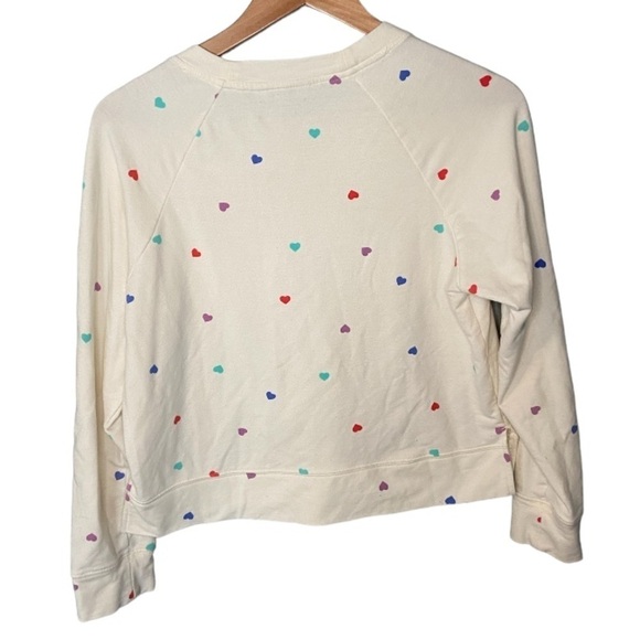 Wildfox Sommers Sweatshirt Natural Multicolor Heart Motif 2000s Y2K - Picture 3 of 7